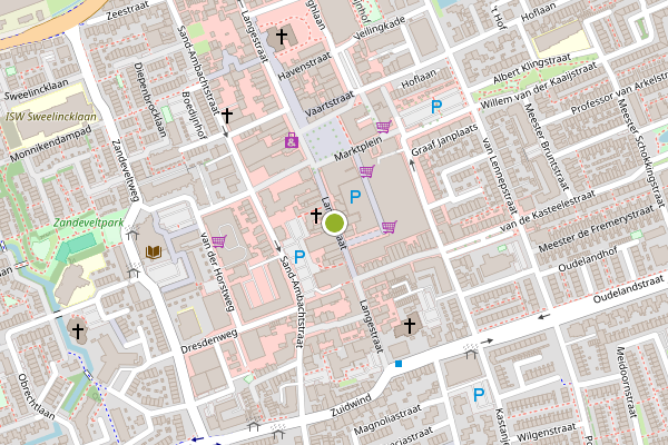 Ambulance-melding op Langestraat, 's-Gravenzande op 28 juni, kaart-overzicht