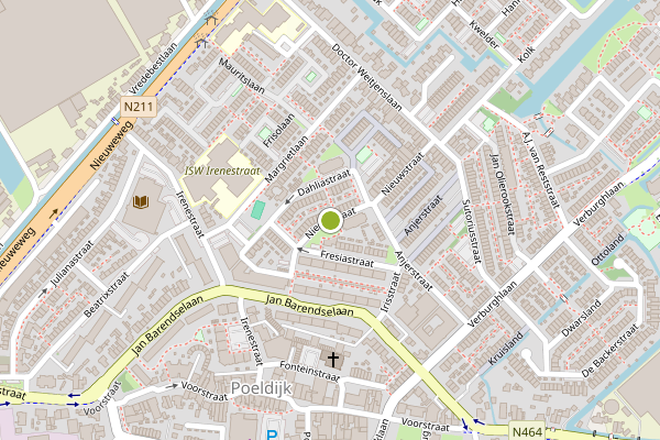 Ambulance-melding op Nieuwstraat, Poeldijk op 28 juni, kaart-overzicht