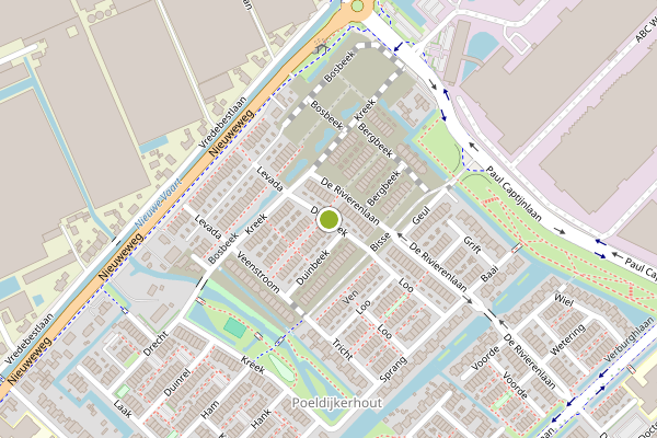 Ambulance-melding op Duinbeek, Poeldijk op 28 juni, kaart-overzicht