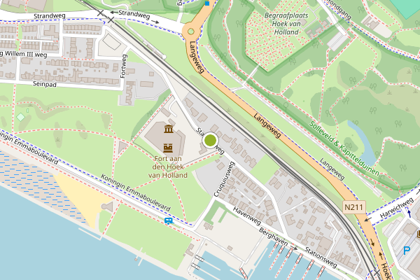 Ambulance-melding op Stationsweg, Hoek van Holland op 29 juni, kaart-overzicht