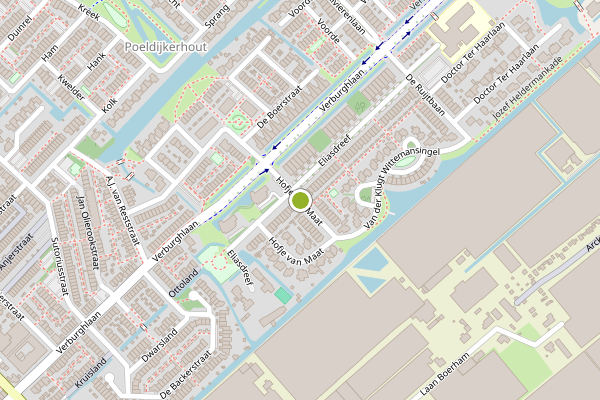 Ambulance-melding op Hofje van Maat, Poeldijk op 29 juni, kaart-overzicht