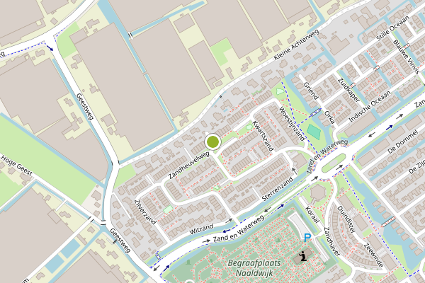 Ambulance-melding op Zandheuvelweg, Naaldwijk op 7 mei, kaart-overzicht