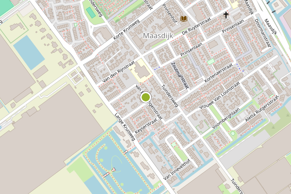 Ambulance-melding op van Beuningenstraat, Maasdijk op 7 mei, kaart-overzicht