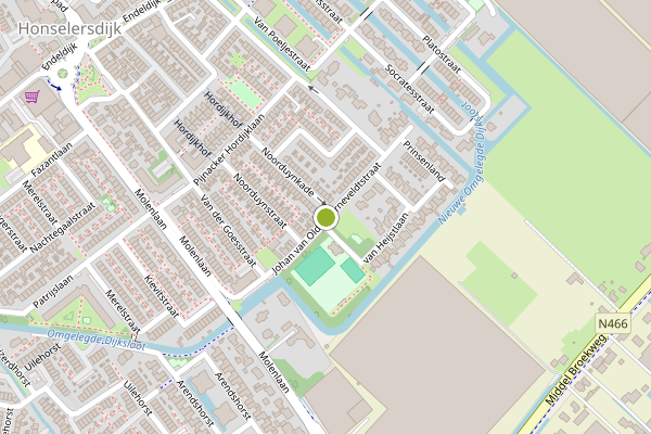 Ambulance-melding op Johan van Oldenbarneveldtstraat, Honselersdijk op 30 juni, kaart-overzicht