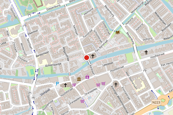 Brandweer-melding op Kerklaan, De Lier op 30 juni, kaart-overzicht
