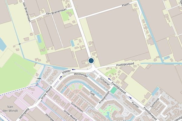 Politie-melding op Poeldijksepad, Honselersdijk op 2 juli, kaart-overzicht