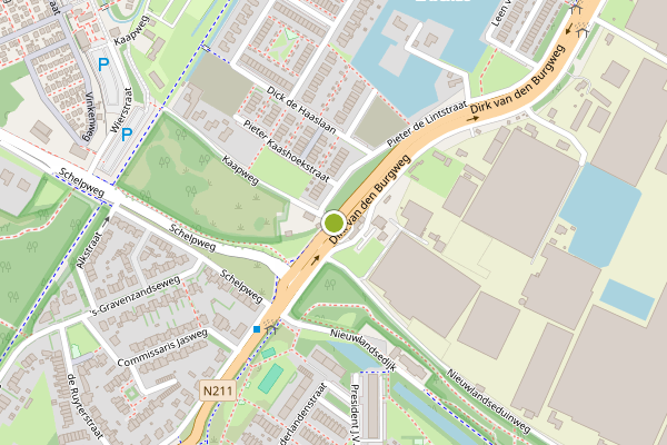 Ambulance-melding op Kaapweg, Hoek van Holland op 2 juli, kaart-overzicht