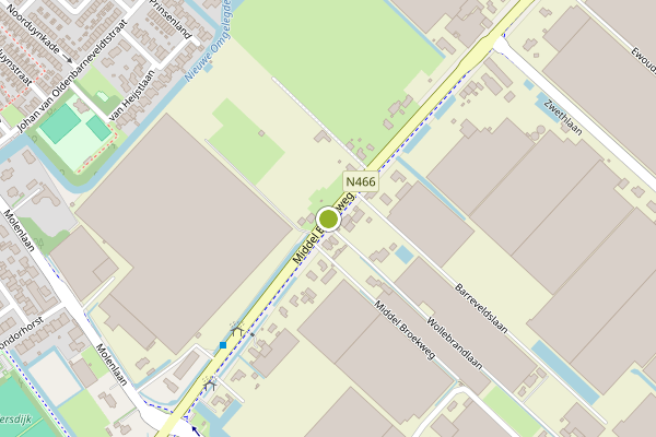 Ambulance-melding op Middel Broekweg, Honselersdijk op 2 juli, kaart-overzicht