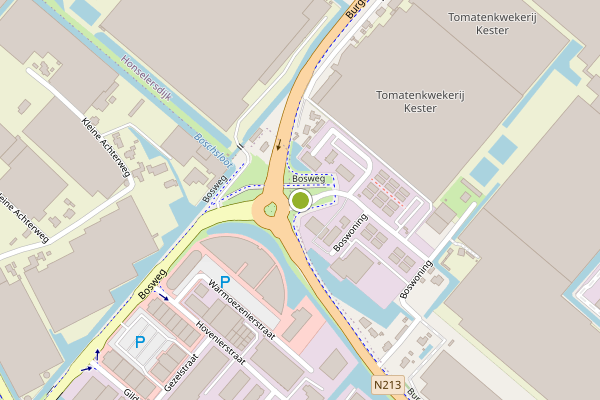 Ambulance-melding op Boswoning, Honselersdijk op 4 juli, kaart-overzicht