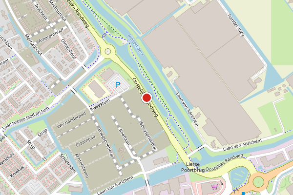 Brandweer-melding op Oostelijke Randweg, De Lier op 7 juli, kaart-overzicht