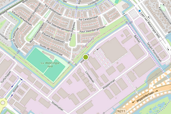 Ambulance-melding op Hoefsmid, Wateringen op 8 juli, kaart-overzicht