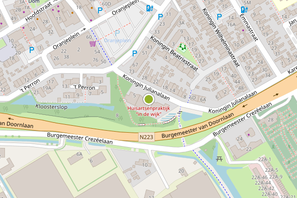 Ambulance-melding op Koningin Julianalaan, De Lier op 8 juli, kaart-overzicht