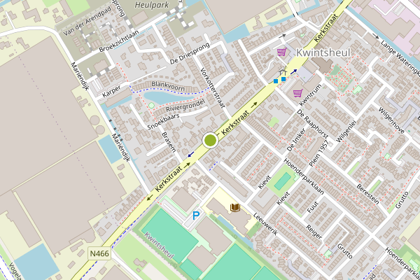 Ambulance-melding op Kerkstraat, Kwintsheul op 8 juli, kaart-overzicht