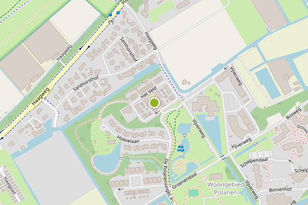 Ambulance-melding op Het Veld, Monster op 8 juli, kaart-overzicht