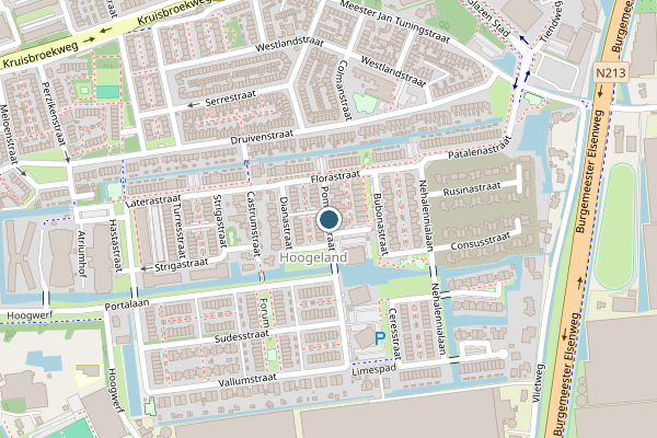 Politie-melding op Pomonastraat, Naaldwijk op 9 mei, kaart-overzicht