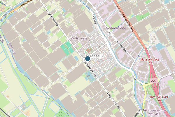 Politie-melding op de kop), Maasdijk op 10 juli, kaart-overzicht