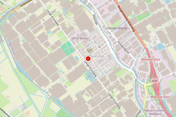 Brandweer-melding op Maasdijk op 10 juli, kaart-overzicht