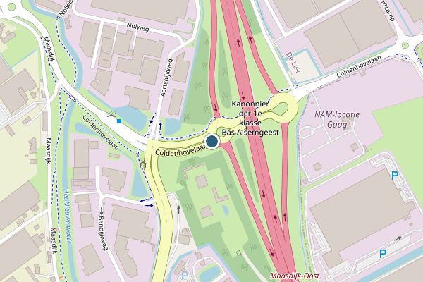 Politie-melding op Maasdijk op 11 juli, kaart-overzicht