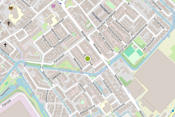 Ambulance-melding op Kievitstraat, Honselersdijk op 12 juli, kaart-overzicht