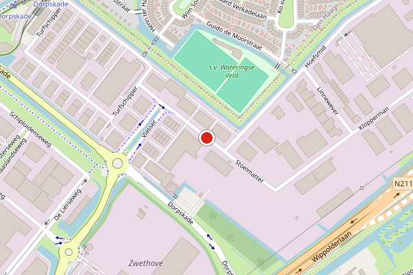 Brandweer-melding op Stoelmatter, Wateringen op 15 juli, kaart-overzicht