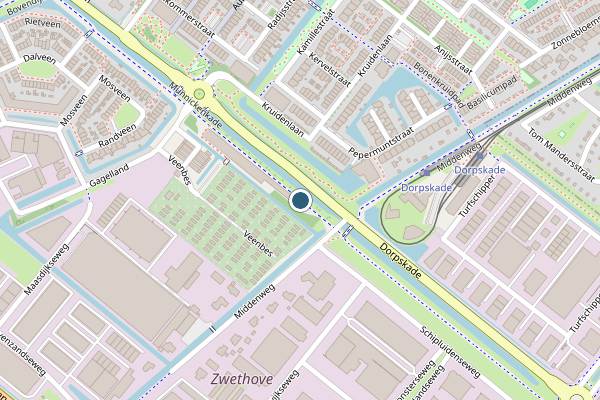 Politie-melding op Munnickenkade, Wateringen op 15 juli, kaart-overzicht