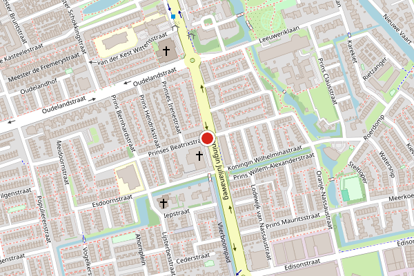 Brandweer-melding op Prinses Beatrixstraat, 's-Gravenzande op 9 mei, kaart-overzicht