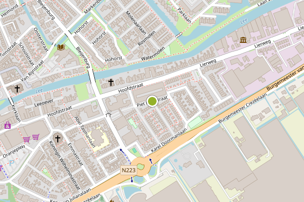 Ambulance-melding op Piet Heinstraat, De Lier op 9 mei, kaart-overzicht