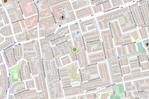 Ambulance-melding op Berkenstraat, 's-Gravenzande op 17 juli, kaart-overzicht