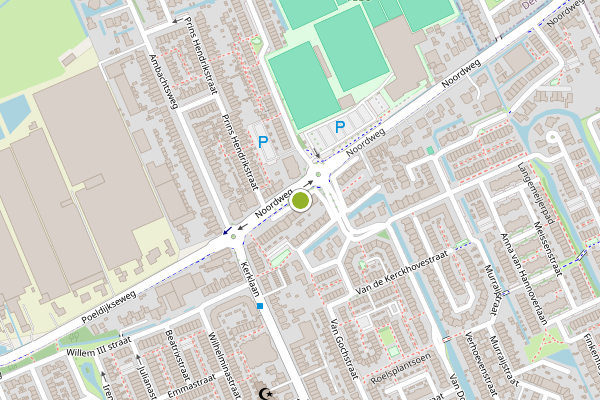 Ambulance-melding op Van Catshuysenstraat, Wateringen op 17 juli, kaart-overzicht