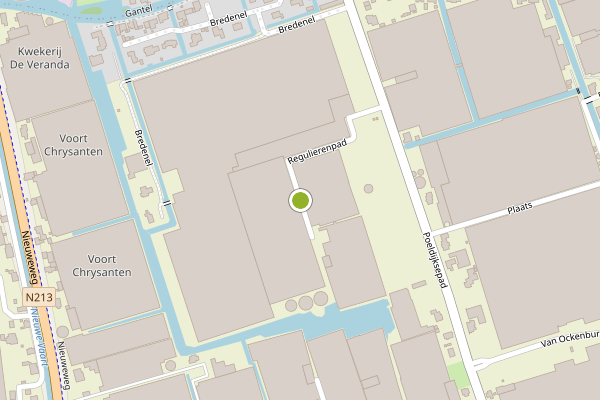 Ambulance-melding op Regulierenpad, Honselersdijk op 5 juli, kaart-overzicht