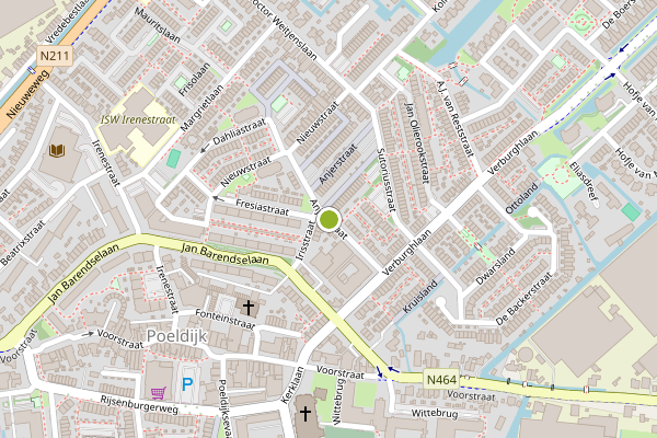 Ambulance-melding op Anjerstraat, Poeldijk op 3 juli, kaart-overzicht