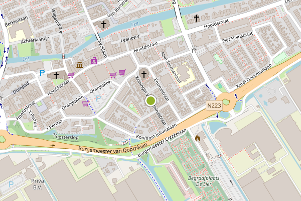 Ambulance-melding op Koningin Wilhelminastraat, De Lier op 19 juli, kaart-overzicht
