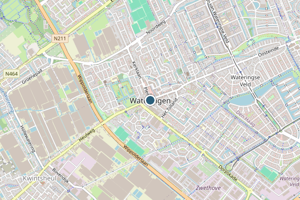 Politie-melding op Wateringen op 11 mei, kaart-overzicht