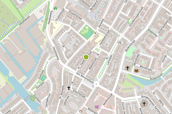 Ambulance-melding op Hazelaarstraat, Monster op 11 mei, kaart-overzicht