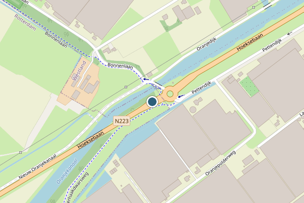 Politie-melding op Hoek van Holland op 11 mei, kaart-overzicht
