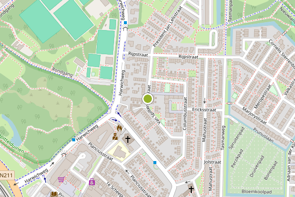 Ambulance-melding op Van Spilbergenstraat, Hoek van Holland op 20 juli, kaart-overzicht