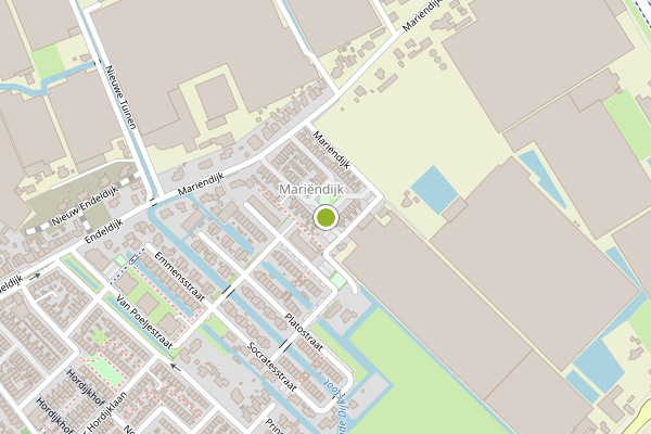 Ambulance-melding op 1e Van Reenenstraat, Honselersdijk op 13 mei, kaart-overzicht
