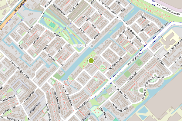 Ambulance-melding op Verschoorestraat, Poeldijk op 12 mei, kaart-overzicht