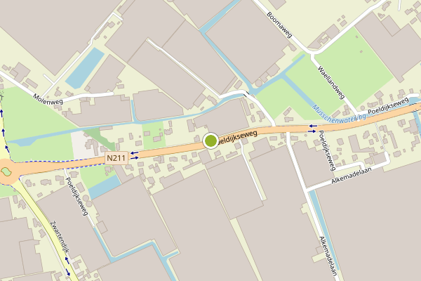 Ambulance-melding op Poeldijkseweg, Monster op 23 juli, kaart-overzicht