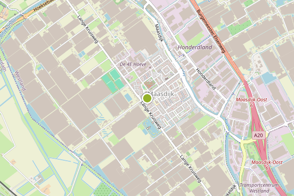 Ambulance-melding op Spektakelfeest, Maasdijk op 23 juli, kaart-overzicht