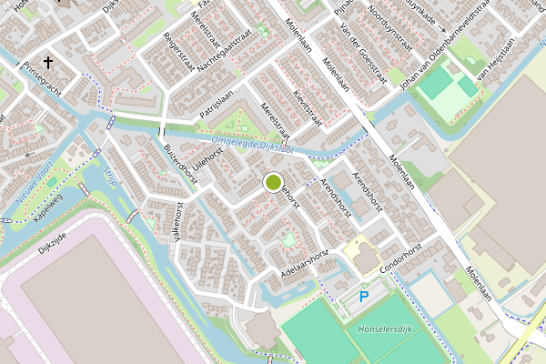 Ambulance-melding op Uilehorst, Honselersdijk op 13 mei, kaart-overzicht