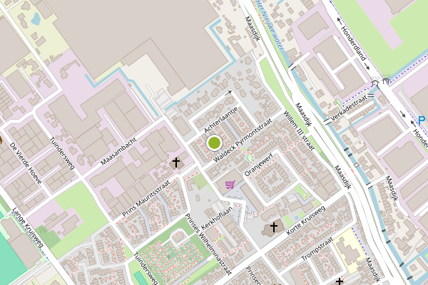 Ambulance-melding op Prinses Margrietstraat, Maasdijk op 24 juli, kaart-overzicht