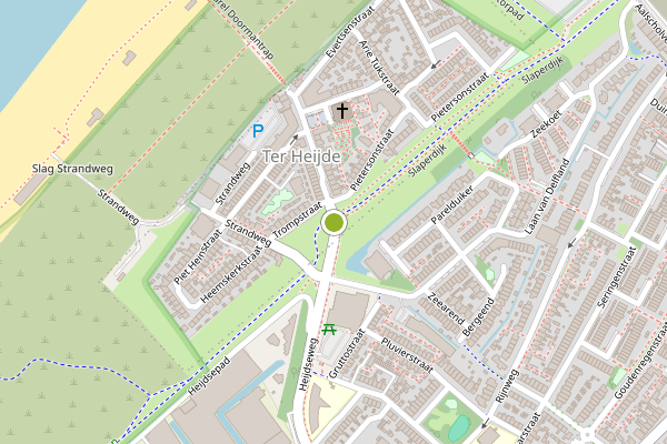 Ambulance-melding op Heijdseweg, Ter Heijde op 25 juli, kaart-overzicht