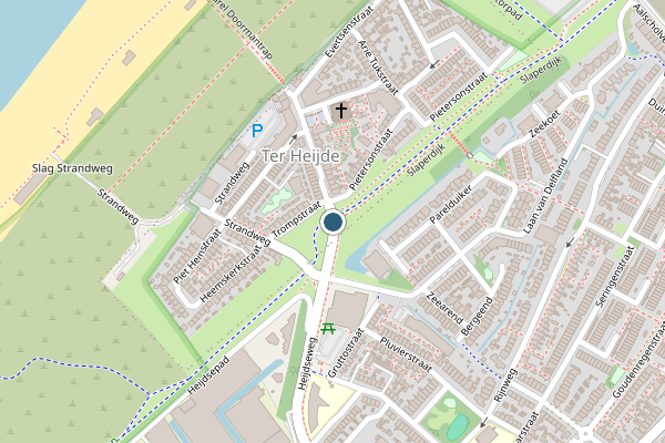 Politie-melding op Heijdseweg, Ter Heijde op 25 juli, kaart-overzicht
