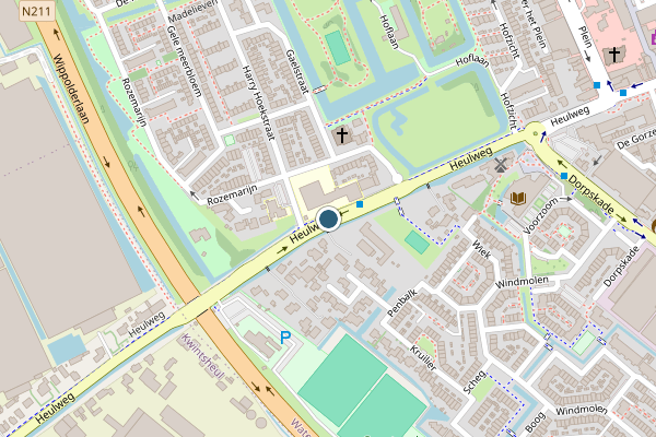 Politie-melding op Heulweg, Wateringen op 15 mei, kaart-overzicht