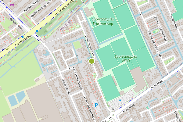 Ambulance-melding op Prins Clausstraat, Wateringen op 14 mei, kaart-overzicht