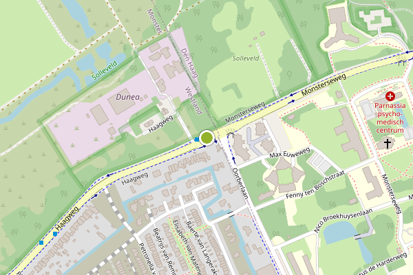 Ambulance-melding op Haagweg, Monster op 16 mei, kaart-overzicht
