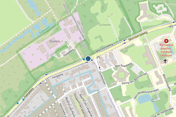 Politie-melding op Haagweg, Monster op 16 mei, kaart-overzicht