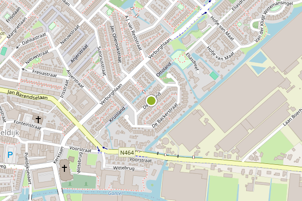Ambulance-melding op Dwarsland, Poeldijk op 17 mei, kaart-overzicht