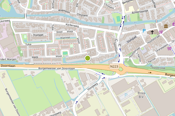 Ambulance-melding op Rembrandtstraat, De Lier op 25 juli, kaart-overzicht
